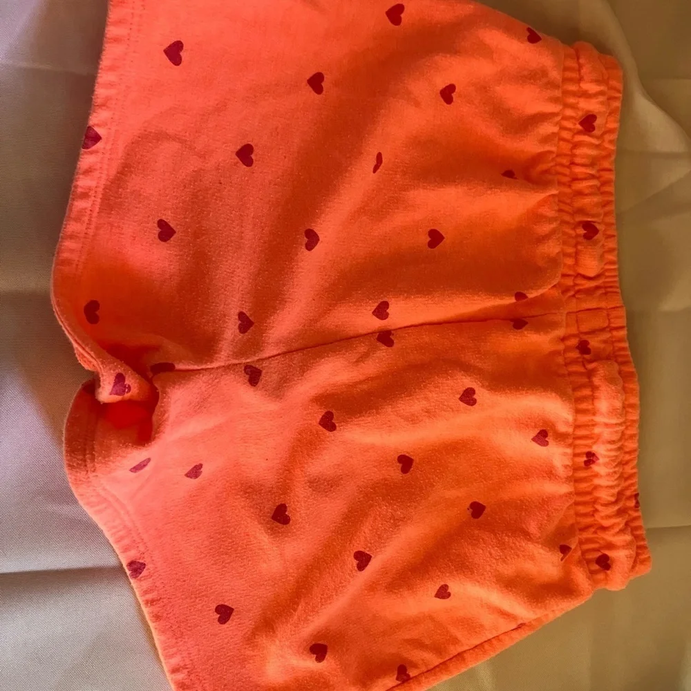 Kids' Pink, Orange, and Black Shorts Set